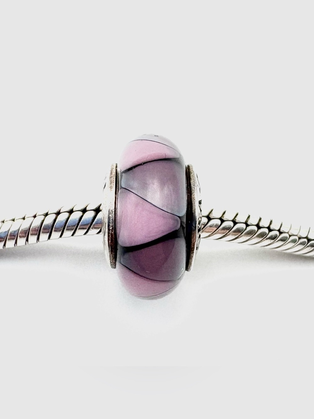 Pandora Captivating Purple Murano Glass Sterling Silver Charm